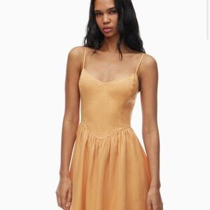 Aritzia linen influence maxi dress - new with tags sz 0